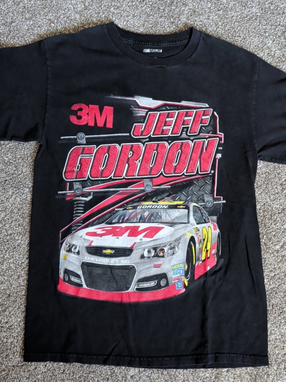 NASCAR Jeff Gordon Size Large #24 3M Hendrick Motorsports Black Short Sleeve